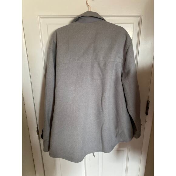 Good American Shacket Style Gray Coat size 20/22 - Picture 7 of 8